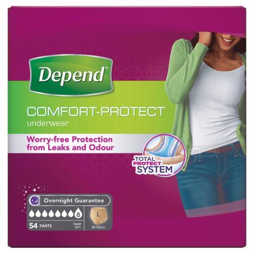 Depend Incontinence L Underwear Comfort Protect Large Female Pads Women 54 Pants - Picture 3 of 4