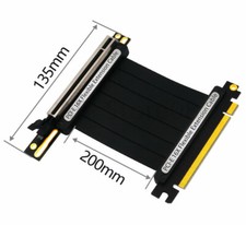 PCIe Riser Cable 3.0 x16 PCI Express Riser Extender Flexible High Speed 90Degree