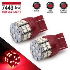 Syneticusa 7443 LED Rear Tail Brake Stop Parking Light Bulbs Red Bulbs 7440 7444