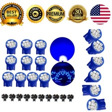 10 Pack T10 194 168 Led Bulb 2825 8smd Blue Instrument Panel Gauge Cluster