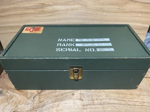 VTG 1964 HASBRO G I Joe Wooden Trunk Foot Locker  With Tray
