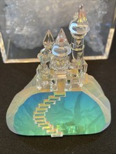 Vintage Crystal World Castle Iridescent  Colors Castle 2  With Case - Excellent