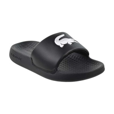 Lacoste Serve Slide 1.0 Little Kids' Sandals Black/White 747CUC0002-312