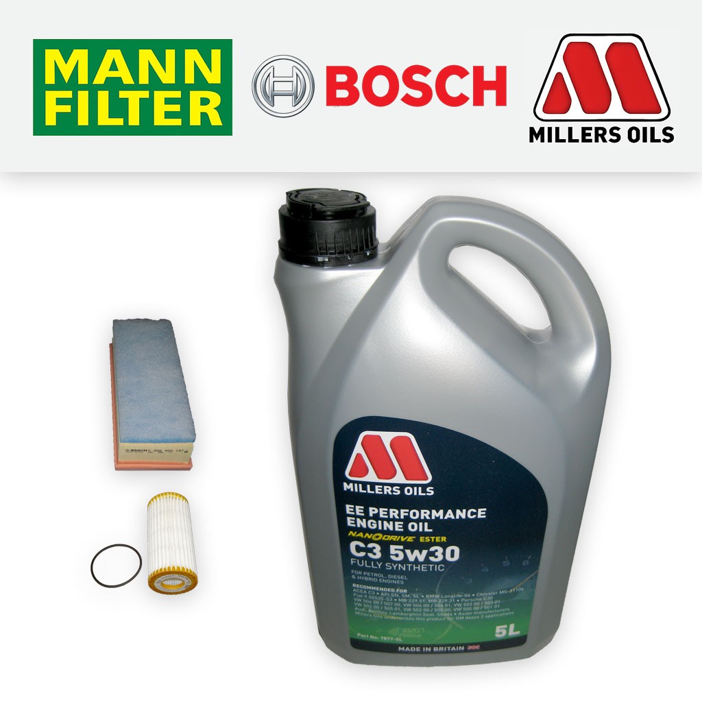 SERVICE KIT for AUDI A4 (8K/B8) 1.8 TFSI CJEB OIL AIR FILTERS +OIL (2011-2015)