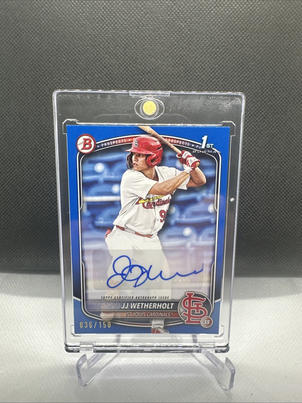 2025 1st Bowman Prospect #BPA-JW - JJ Wetherholt Auto /150 Blue Border (AU)