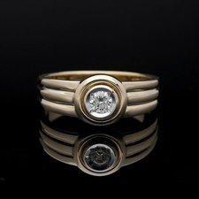 Solitaire Diamant Ring Herren Ring Damen Ring 585 Gold Deta Schmuck Top Preis