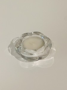 ikea tealight holder candle holder clear glass comes with one candle new