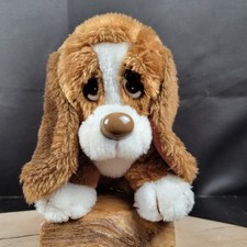 Russ Berrie Baxter Bashful Basset Hound Plush Puppy Dog Droopy Sad Eyes 6.5" Vtg