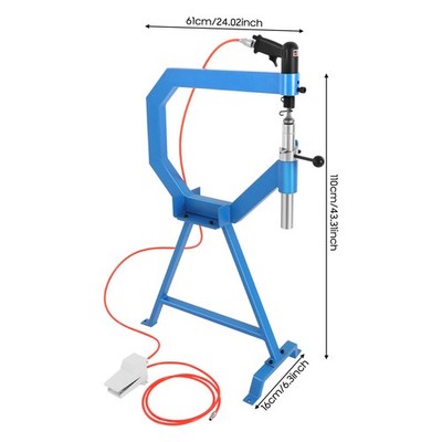4inch Pneumatic Planishing Hammer Airpress Tool w/ Cast-Iron Stand, Anvil 1/2/3''