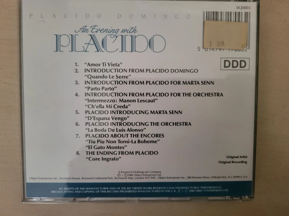 Placido Domingo – An Evening With Placido | CD - Bild 2 von 3