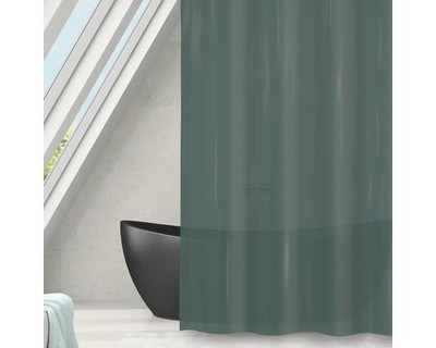 Duschvorhang MSV ROMANA 180 x 180 cm dunkelgrün 149577