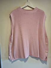 Olse Damen Strickpullover Rosa Gr. 48 Baumwol...