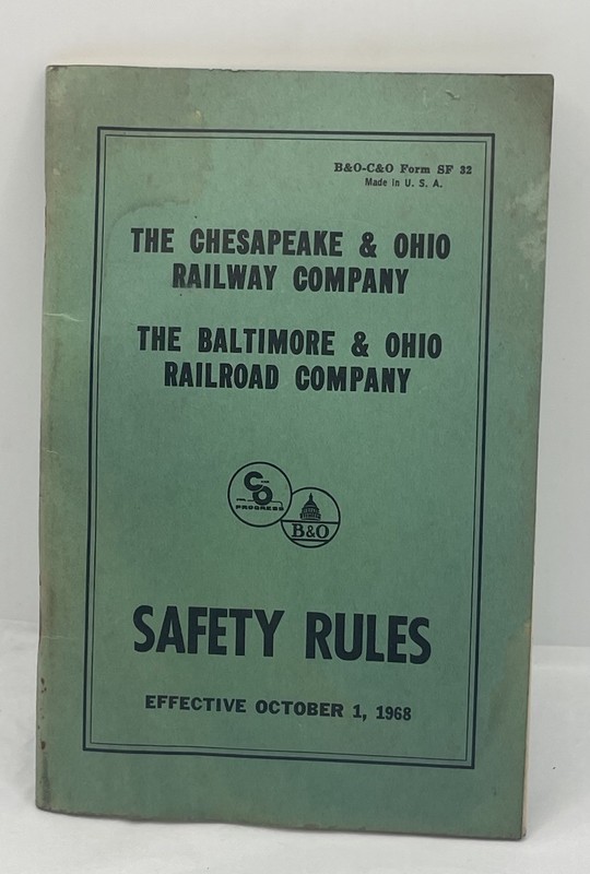 1968 Chesapeake Ohio B&O Railroad Safety Rules Railroad Train Station Employee