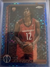 2025-26 Topps Chrome - Tre Johnson #256 Blue X-Fractor (RC)