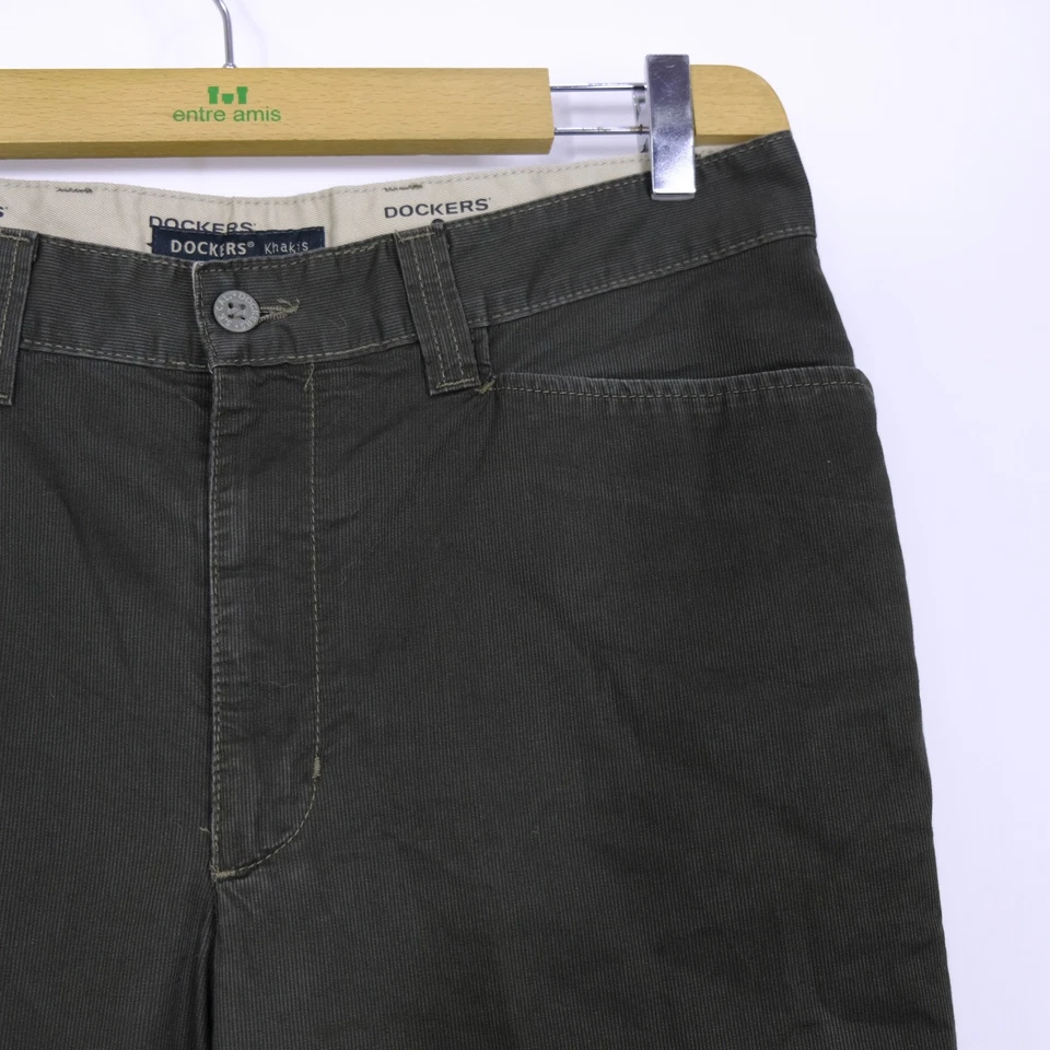 Dockers Pantalone Uomo Taglia W33 L32 Cotone Comodo Casual Moderno Logo Grigio - Imagen 2 de 4