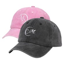 2 PCS Mr  Mrs Hats Hats for Men Women Adjustable Cotton Couples Baseball Cap...