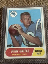 1968 Topps Set-Break Johnny Unitas #100 Baltimore Colts VG
