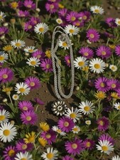 Sterling Silver Daisy Flower Pendant Necklace 18  Dainty Minimalist