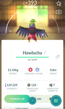 Shiny Hawlucha 80kStardust - PTCs - Read Desc...