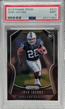 2019 Prizm Packers JOSH JACOBS Rookie RC Card PSA 9 MINT. rookie card picture
