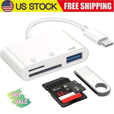 USB-C To SD Card Reader Adapter Type-C For iPad Macbook Pro Air/iPhone15/Samsung
