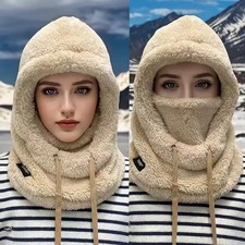 Warm Thermal Windproof Balaclava Ski Hood Motorcycle Face Cover Polar Fleece Adj