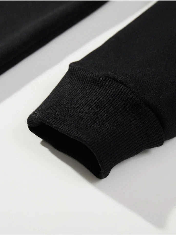 Sudadera con Capucha Calavera Hombre - Jersey Negro Casual Tejido Poliéster con Estampado en la Espalda Foto 3 de 4