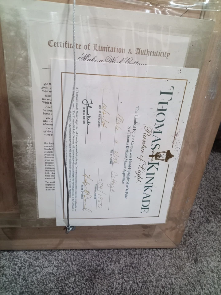 Lienzo numerado Thomas Kinkade 9x12, "Make a Wish Cottage" Foto 2 de 3