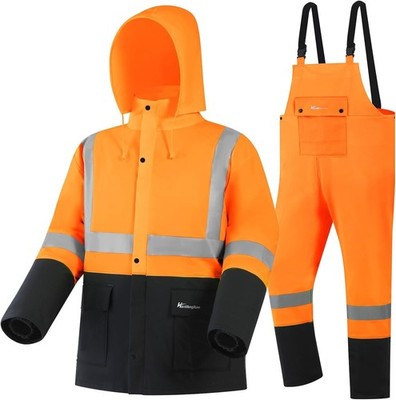 Traje impermeable pesado para lluvia, pesca y trabajo al aire libre