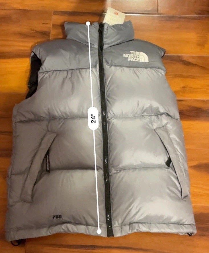 North Face Men’s Nuptse 700 Vest-Small-Gray NWT-Special Corporate Pepsi Ed. RARE image 2