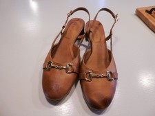Scarpe da donna, décolleté sling, di Ghigo Calzature, numero 46, marroni, usate poco.