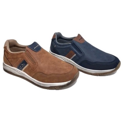 Herren Slipper Herren Freizeit Komfort Schuhe Smart Hellbraun oder Marine Schuhe Größe 7-12