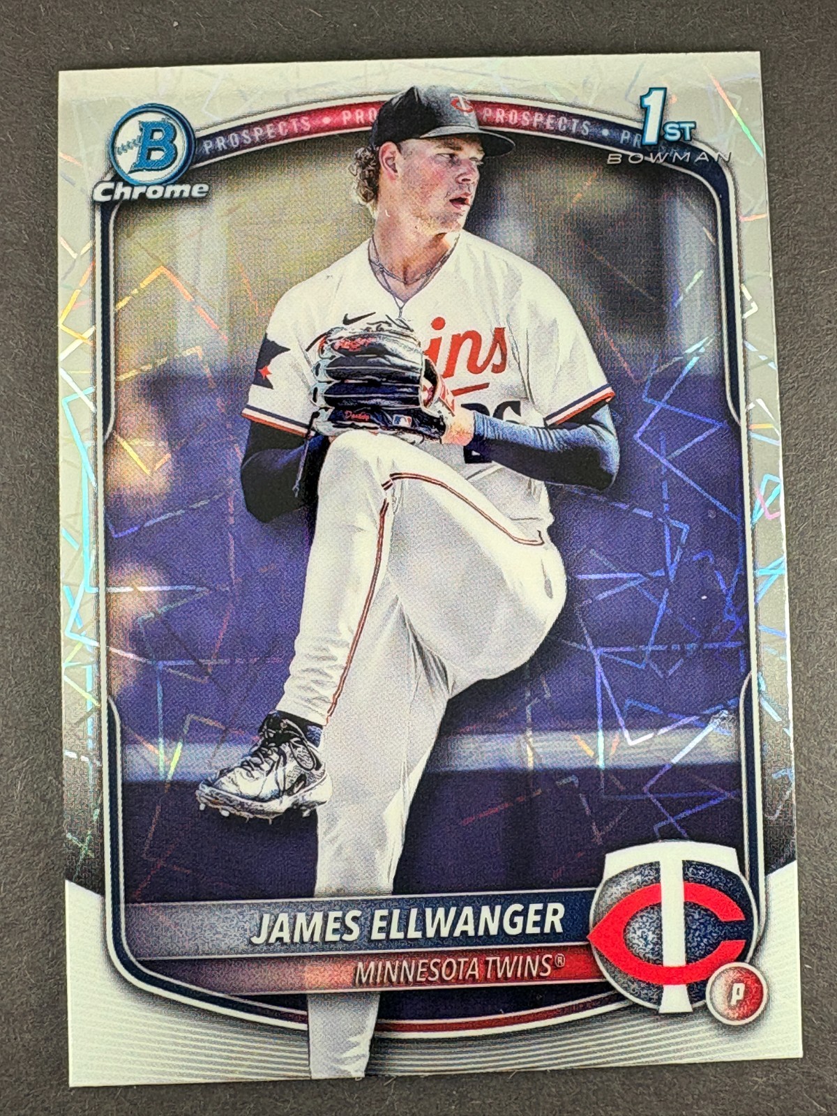 2025 Bowman Draft Chrome - James Ellwanger #BDC-164 - Laser Refractor - Twins