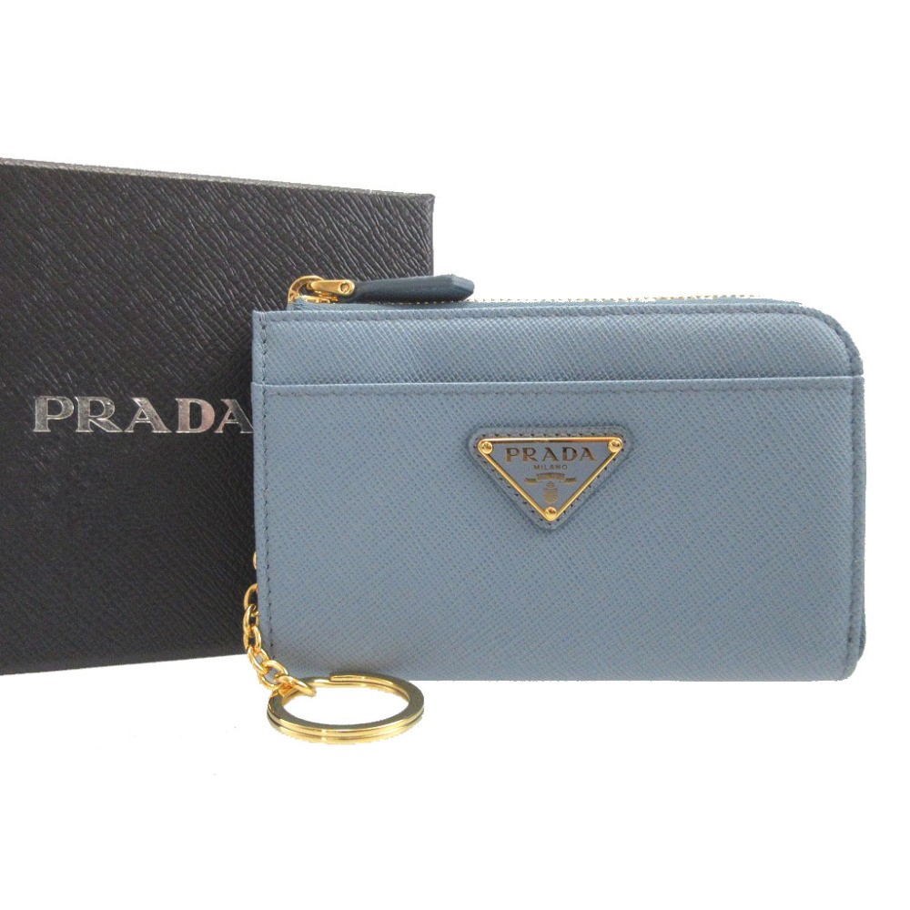 AUTHENTIC PRADA 1PP122 Triangular Plate Key Case … - image 2