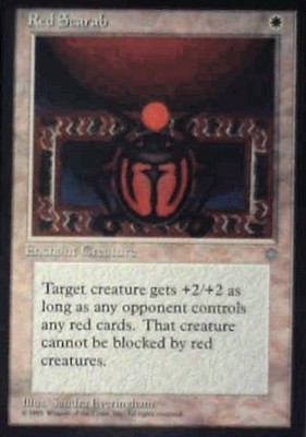 Red Scarab - Ice Age: #49, Magic: The Gathering Lp C330