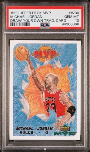 1999 UD MVP DRAW YOUR OWN TRADITION CARD #W30 MICHAEL JORDAN PSA 10