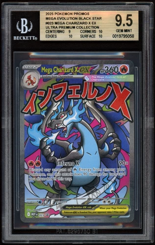 BGS 9.5 - Mega Charizard X ex 023 MEP Black Star Promo Pokemon Ultra Premium UPC