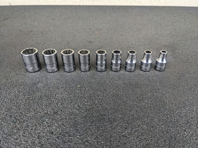 #ad #av944 Snap on Tools 110TMDY USA 9pc 1 4quot; Drive SAE Shallow 12pt Socket Set $129.95