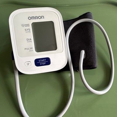Omron Upper Arm Digital Automatic Blood Pressure Monitor w/ Cuff White Blue