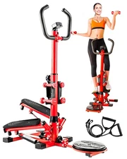 Stair Steppers for Exercise at Home, Twist Stair Stepper Machine with Resista...