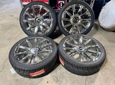 24" CADILLAC ESCALADE CHROME WHEELS RIMS TIRES YUKON TAHOE CHEVY GMC DENALI Z71