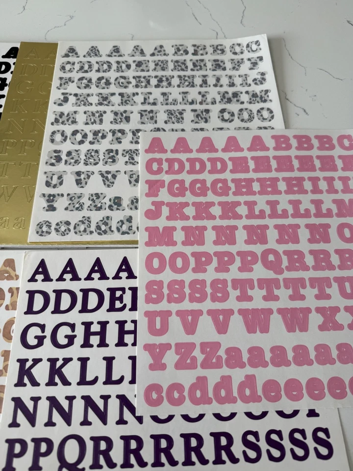 Hojas de pegatinas Creative Memories ABC/123 12x12" ~ Colores varios ~ 3/4" tú eliges Foto 4 de 4