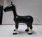 Vintage Fisher-Price Little People Black Horse Made in Hong Kong