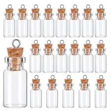 Tucnoeu 20pcs Small Glass Bottles with Cork, 1ml Mini Bottles, Tiny...