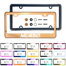 New Laser Etched Customize Stainless Steel License Plate Frame Meta Caps-ML450