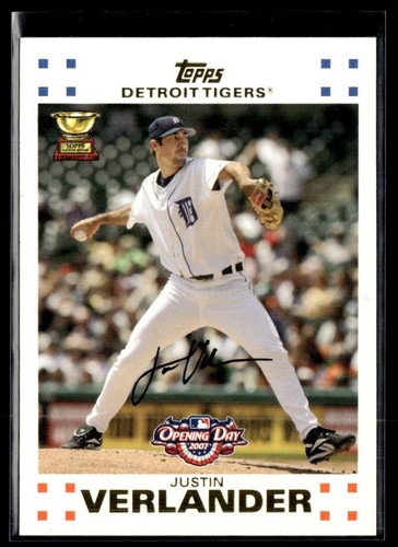 Topps Opening Day Justin Verlander 2007 Tigres de Detroit #187 - Imagen 1 de 2