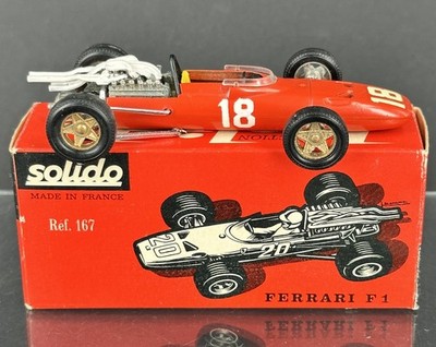 SOLIDO 167 FERRARI FORMULA 1 No. 18 white exhaust pipes + old model BOX