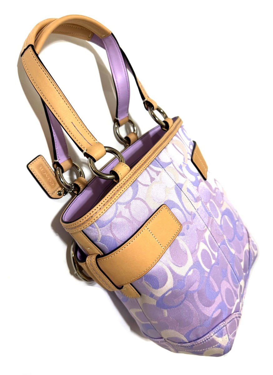 NEW Coach Ltd Ed Y2K Soho Optic Lilac Purple Sig C Lady Bug Tote