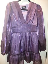 Cider Dress Babydoll Purple Iridescent Whimsigoth Sz Medium Ethereal Fairy