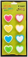8595083592587 Magnesy Na LodóWkę Do Tablic Dla Dzieci 3 Cm Serca 8 Szt. Fandy Ko